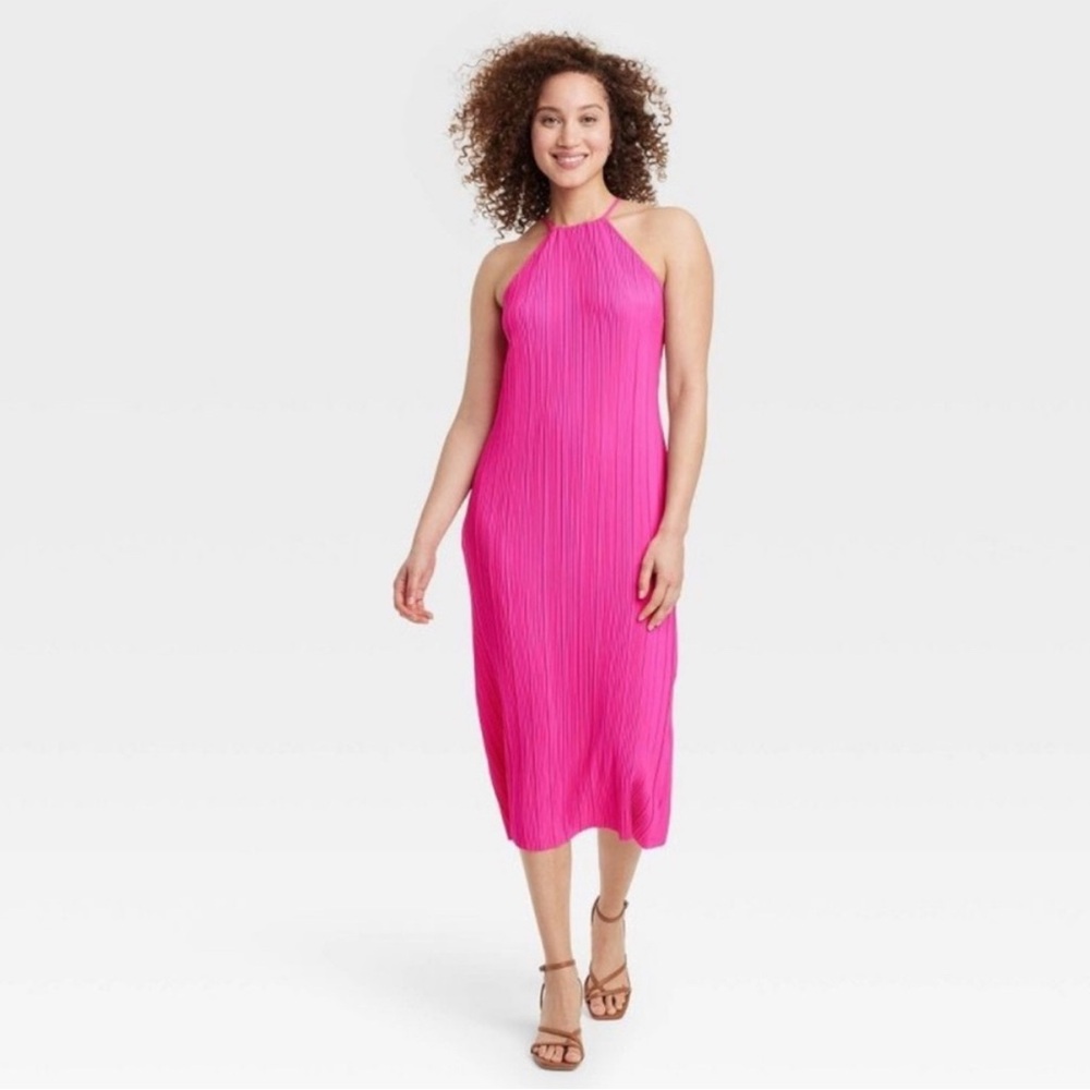 Knit Plisse Midi Shift Dress - A New Day